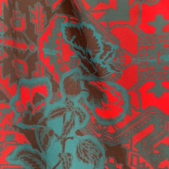 Ella abstract floral printed top office blouse retro vibe 2X - Picture 6 of 17